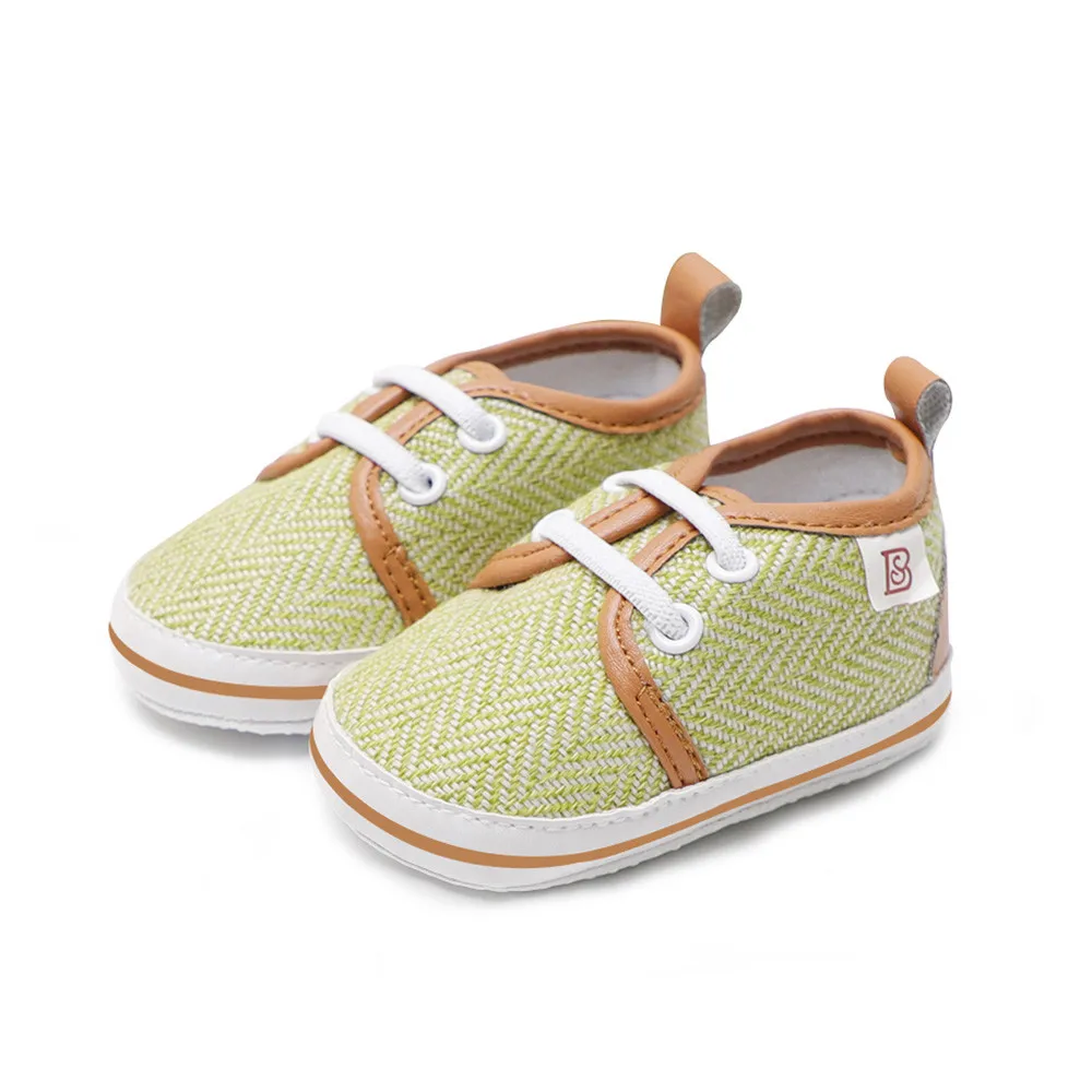 Toddler Infant Baby Boys Girls Crib Splicing Soft Sole Anti-Slip Shoes Sneakers first walkers sapatos infantil2.489
