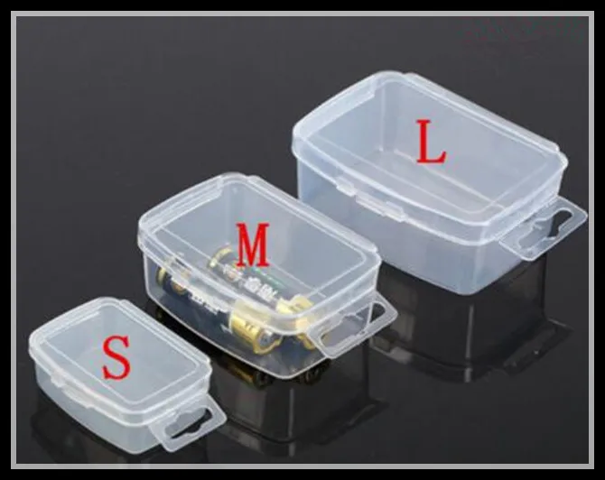 

1pcs New Small transparent plastic box portable storage memory to complete the product packaging cassette hook Free Shipping!