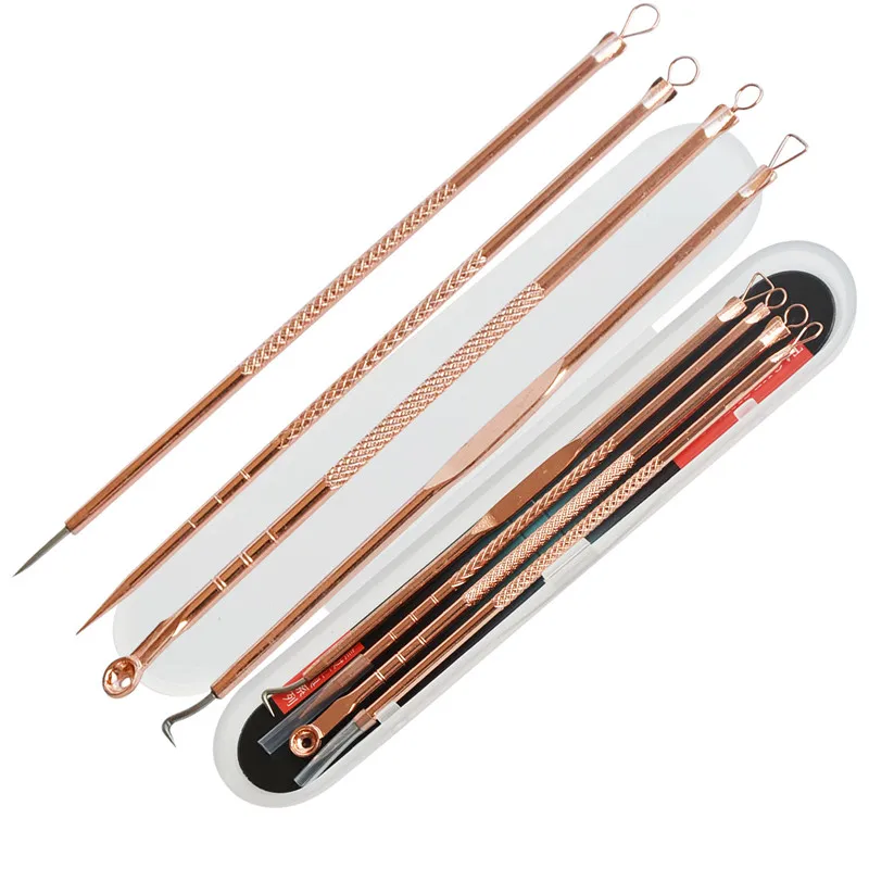 

20 sets 4 kit Stainless steel Acne Removal Needle Pimple Blackhead Extractor Remover Needle Treatment Needle tool Toiletry Kits
