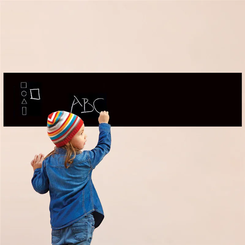 

200*45cm Blackboard Stickers Chalk Board Removable Draw Decor Mural Decals Art Chalkboard Wall Sticker For Kids Rooms