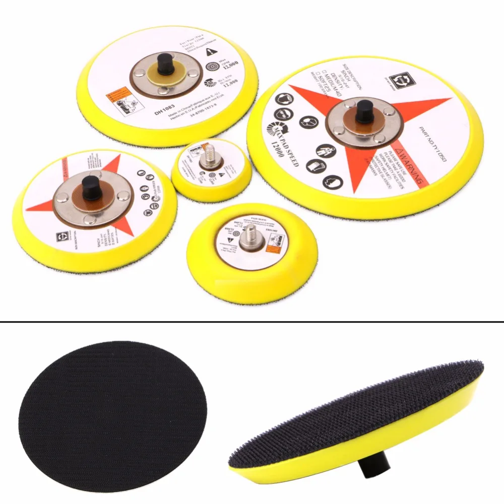 Новая продажа 2 дюймов полировальный шлифовальный станок Backer Plate Napping Hook Loop Sanding Disc Pad