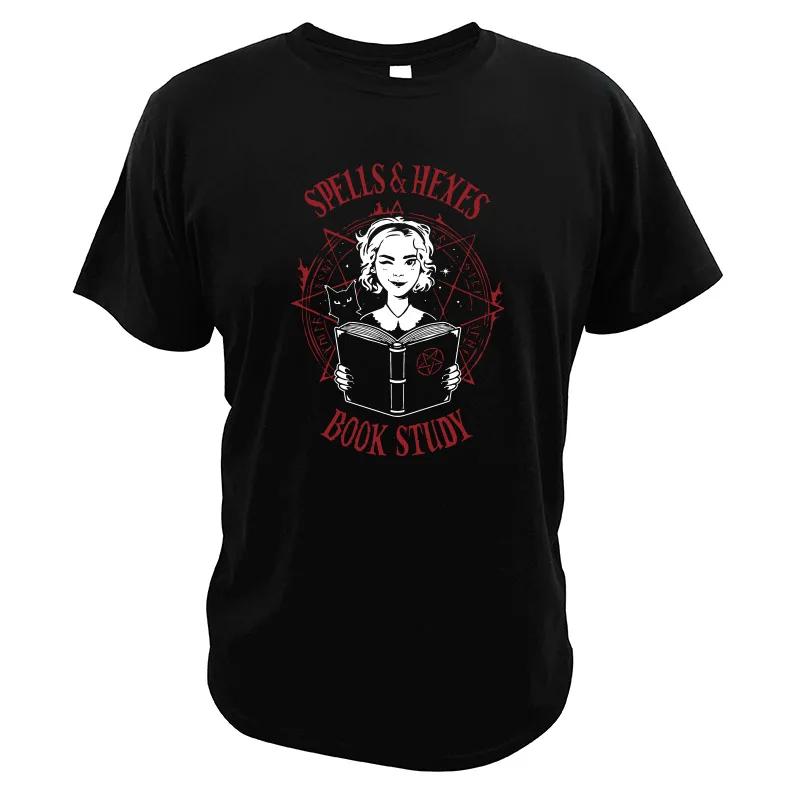 Сабрина футболка Подростковая ведьма Гексы и заклинания Повседневная хлопок европейский размер Топы фильм ужасов Camiseta