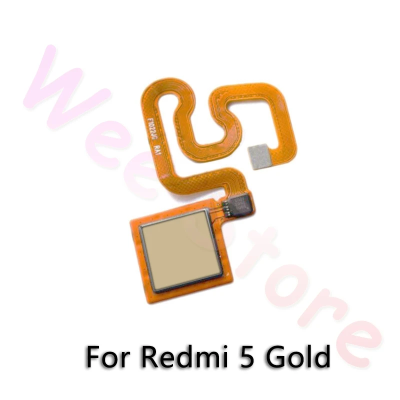 Шлейф датчика отпечатков пальцев для Xiaomi Redmi Note 5 Plus Pro Home Flex Запчасти для телефонов - Цвет: For Redmi 5 Gold
