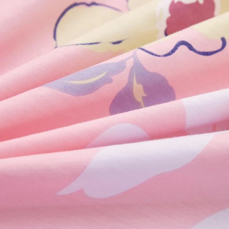 Женский розовый цветочный принт пододеяльник хлопок тканевое одеяло/одеяло чехол Твин Полный Королева Король Размер Горячая Распродажа