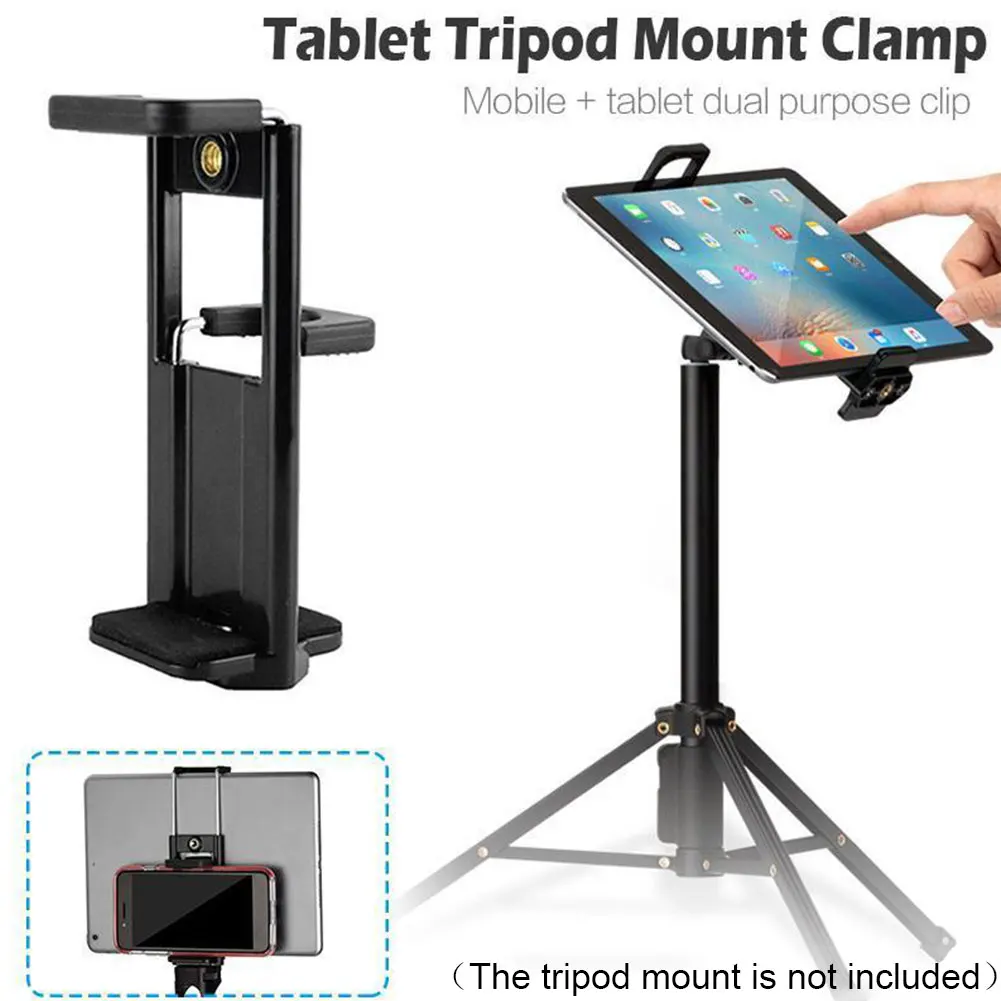 Bracket Clip Adapter Extendable Arm For Tablets Universal Selfie Tripod Mount Phone Holder Grip Mobile Fixture Accessories Stand