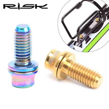 2Pcs M5x10mm Aluminium Alliage Eau Bouteille Cage Boulons Vis pour Vélo Route