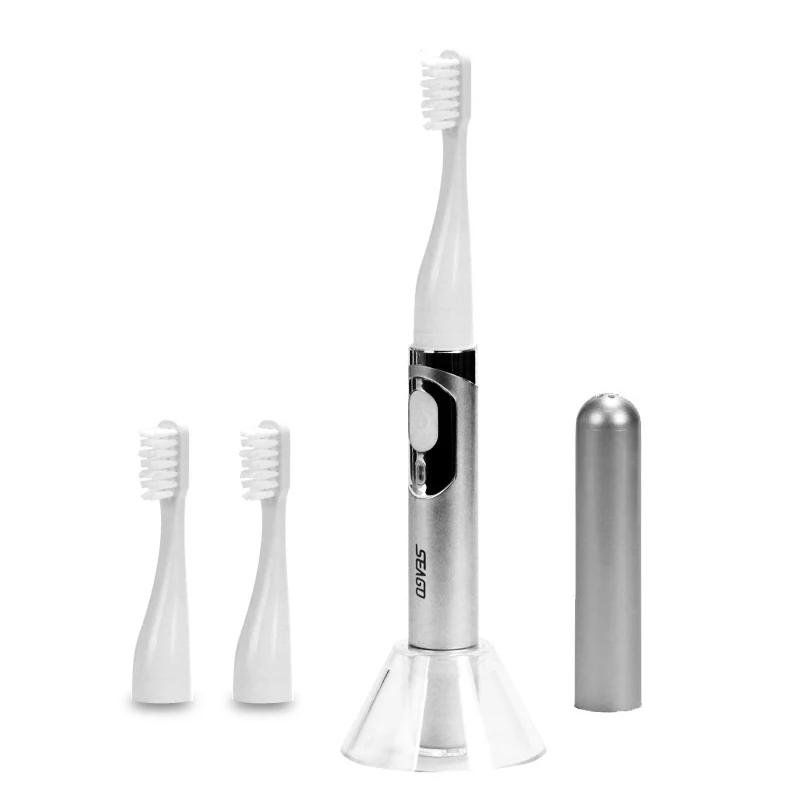 USB Charging Sonic Toothbrush for Adult (1 Handle + 3 Brush Heads) Teeth Whitening Portable