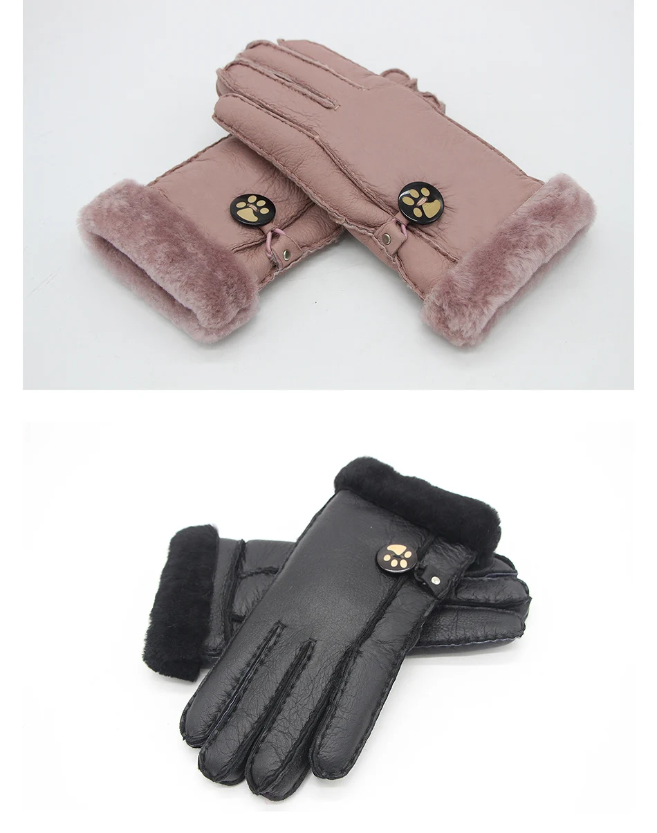 JKP, брендовые Модные женские перчатки, кожа, натуральная шерсть, варежки для женщин, осень и зима, женские перчатки с натуральным мехом, ST-03