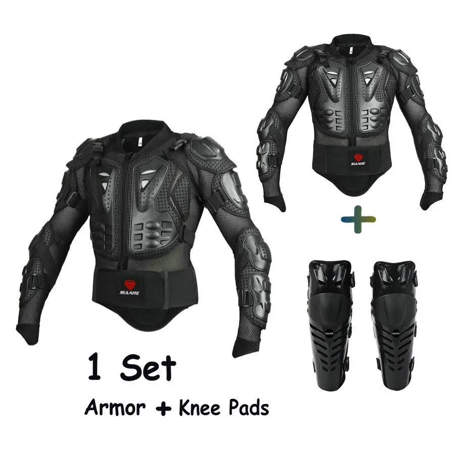 Men Motorcycle Armor Jacket Knee Pads 