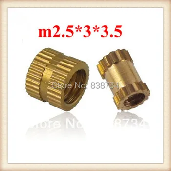 

100pcs m2.5*3*3.5 high quality h59 brass bushing nut