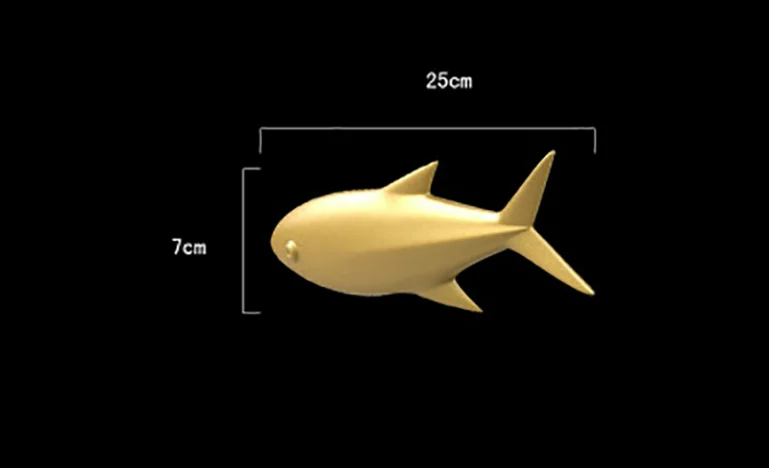 Современная Скандинавская керамическая золотая рыбка настенная подвесная домашняя Настенная Декорация рыбка фон настенный подвесной орнамент аксессуары - Цвет: gold 25x7cm