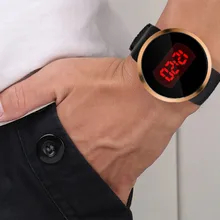 Модный водонепроницаемый мужской светодиодный сенсорный экран день дата Силиконовые наручные часы relogios feminino платье цифровые часы wo для мужчин Спорт