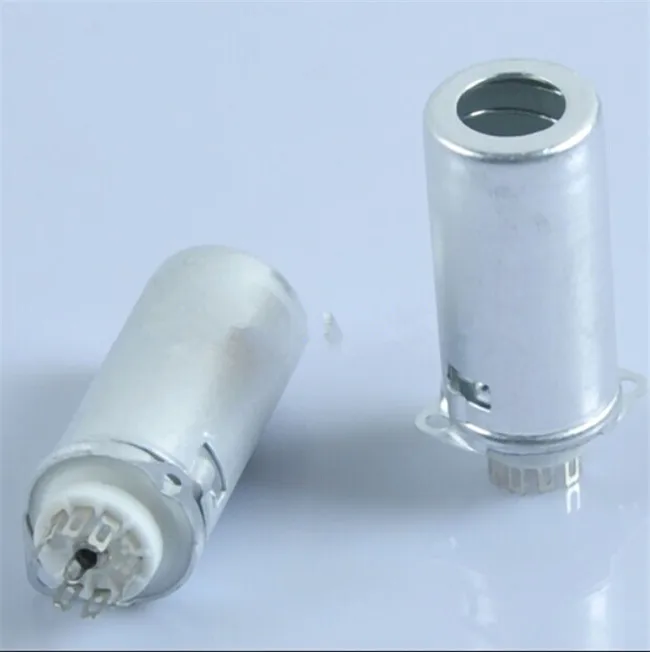 

6pcs ceramics socket GZC9-F-B-55 9 pin silver with Shield caps scaffolding tube socket tube sockets for 12AX7