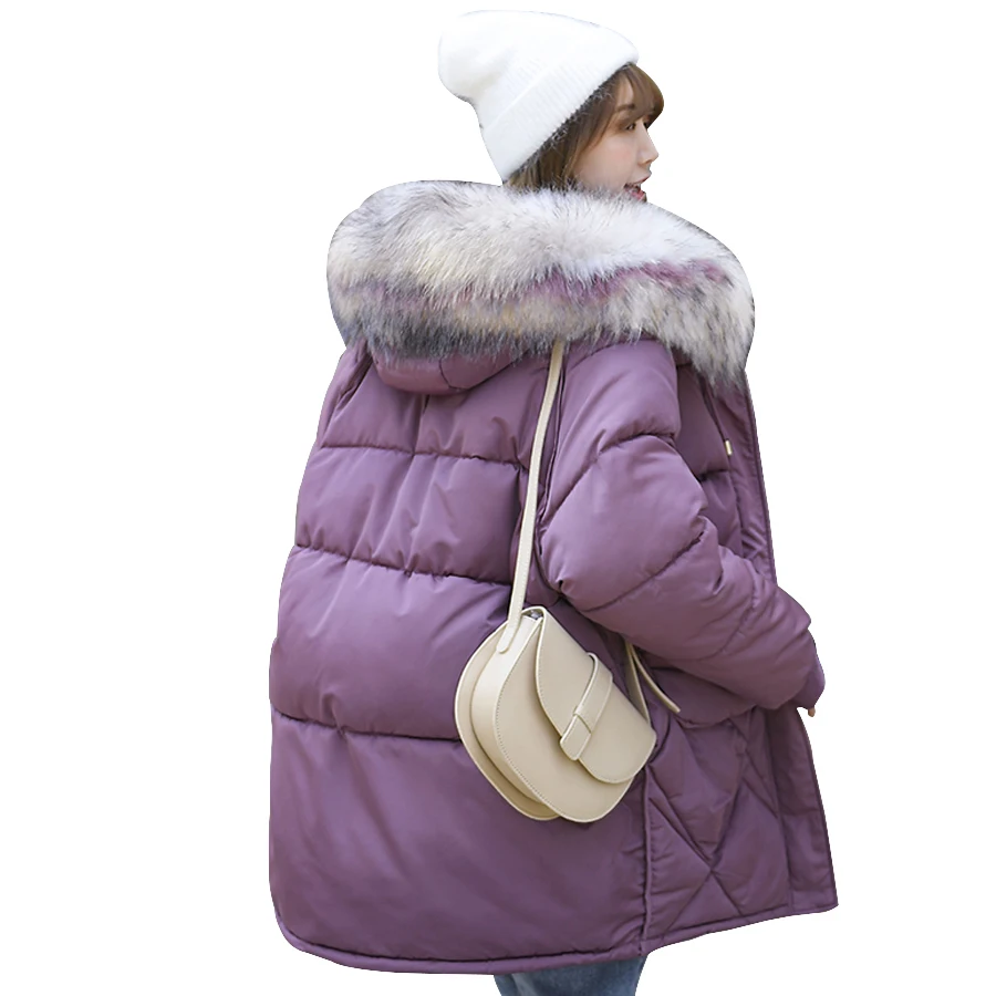 

Winter jacket Women Coats Long Parkas Casual Fur Hooded puffer jacket women winter clothes Warm Winter Female Overcoat Coat