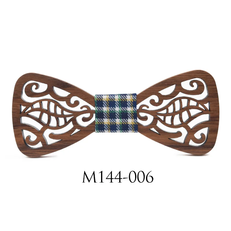 Новое поступление полые деревянные бабочки-Галстуки для мужских свадебных костюмов деревянный галстук-бабочка в форме бабочки узкий галстук - Цвет: 144006