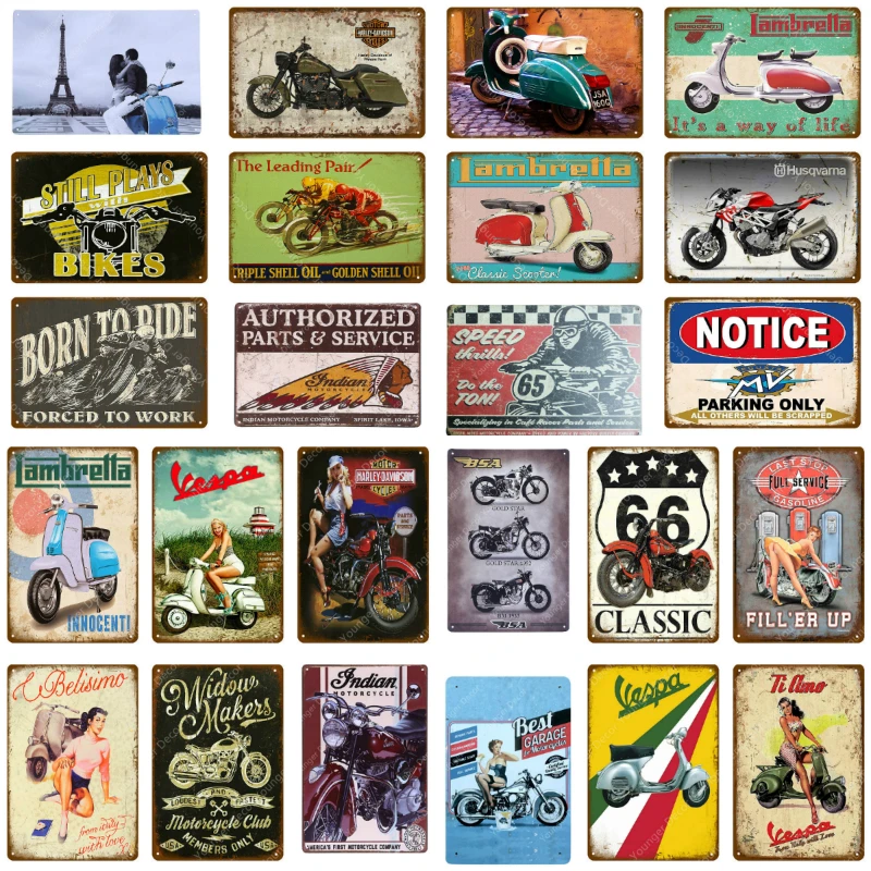 NOTICE HUSQVARNA PARKING ONLY METAL TIN SIGN POSTER WALL PLAQUE
