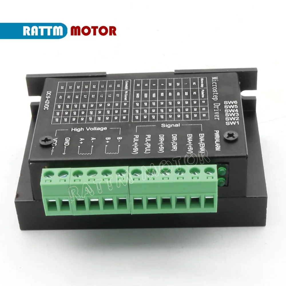 Контроллер драйвера шагового двигателя TB6600 4A 9 ~ 42V TTL 16 Micro Step CNC 1 Axis новая
