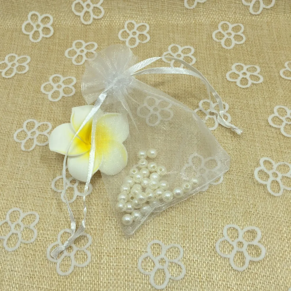 1 шт. низкая цена 8x10 см 7 цветов Смешанные органза сумки свадебный подарок конфеты - Фото №1