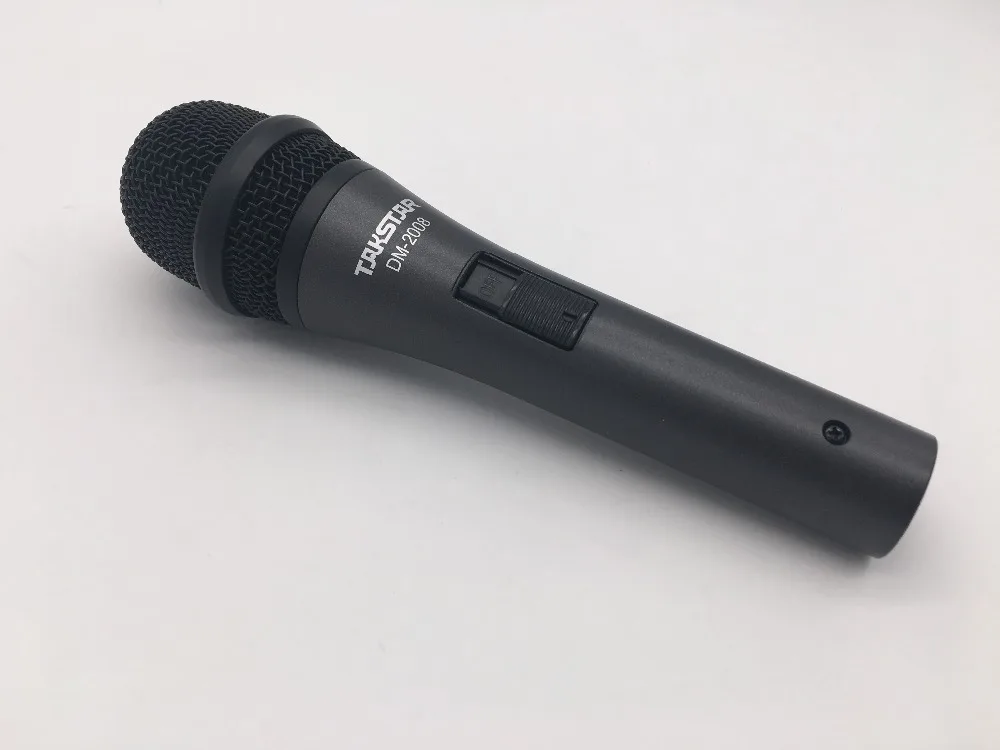 Takstar DM-2008 ручной Проводной динамический микрофон для караоке с кабелем для работы на сцене, караоке, активного отдыха