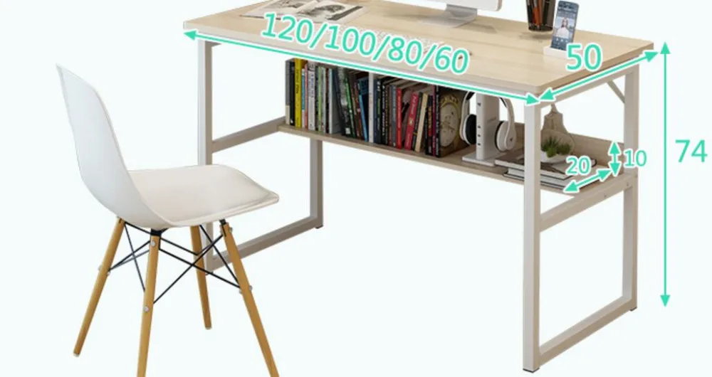 120*50 سنتيمتر محمول مكتب كمبيوتر مكتب مكتب عمل PC مكتب