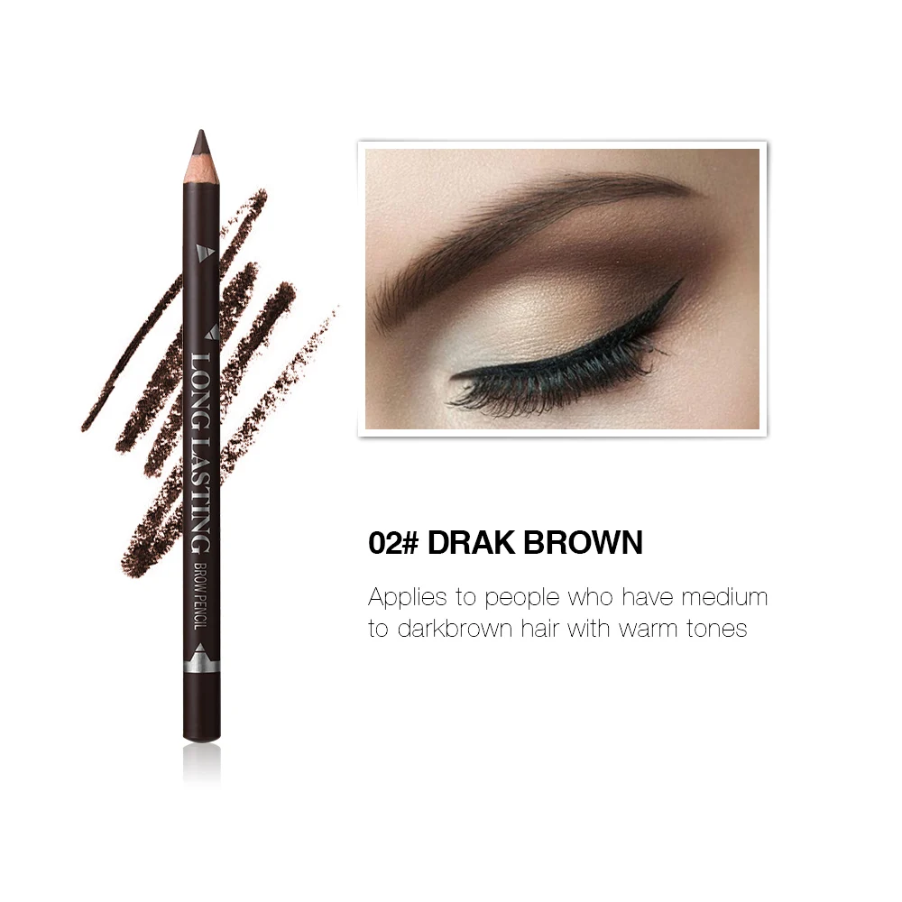 MENOW P113 12Pcs Eyeliner Pencil for Women Waterproof Sweatproof lasting Eyebrow Eye Liner Pencils Makeup Tools Easy to color