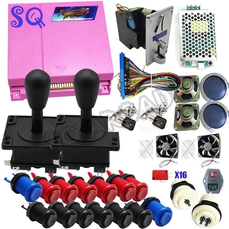 

pandora box 4s Plus 815 in 1 jamma kit for DIY pandora arcade cabinet with spanish joysticks happ buttons coin acceptors etc