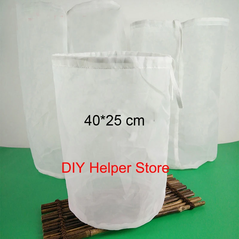 

40*25cm 100M food grade filter bag for Beer wine moonshine home brew soybean milk juice Dumpling Stuffing filter