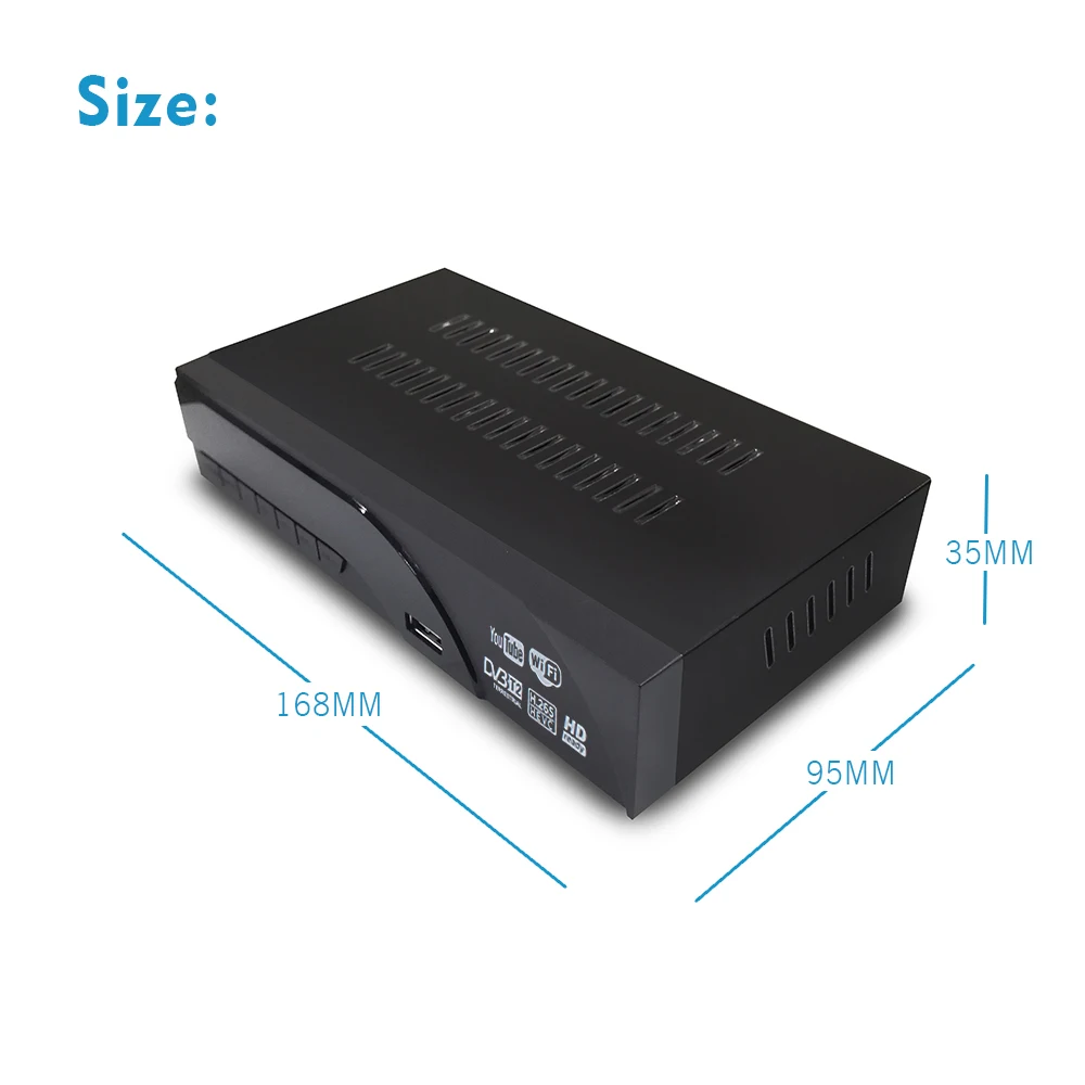 Vmade DVB-T2 HD Digital Terrestrial Receiver Support Dolby AC3 H.265/HEVC DVB-T Hot Sale Europe TV Tuner Set-Top Box + USB WIFI
