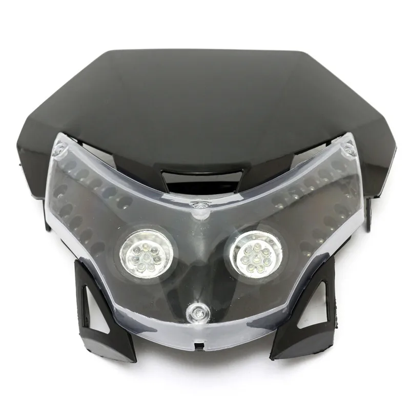 

Universal Motorcycle Dirt Bike Fairing LED Headlight White LED Light