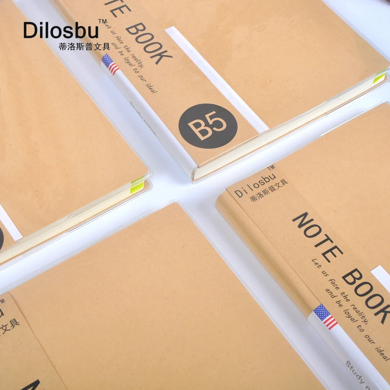 Чехол для ноутбука Dilosbu A5 с крафт покрытием закладки дневные заметки 12 категорий