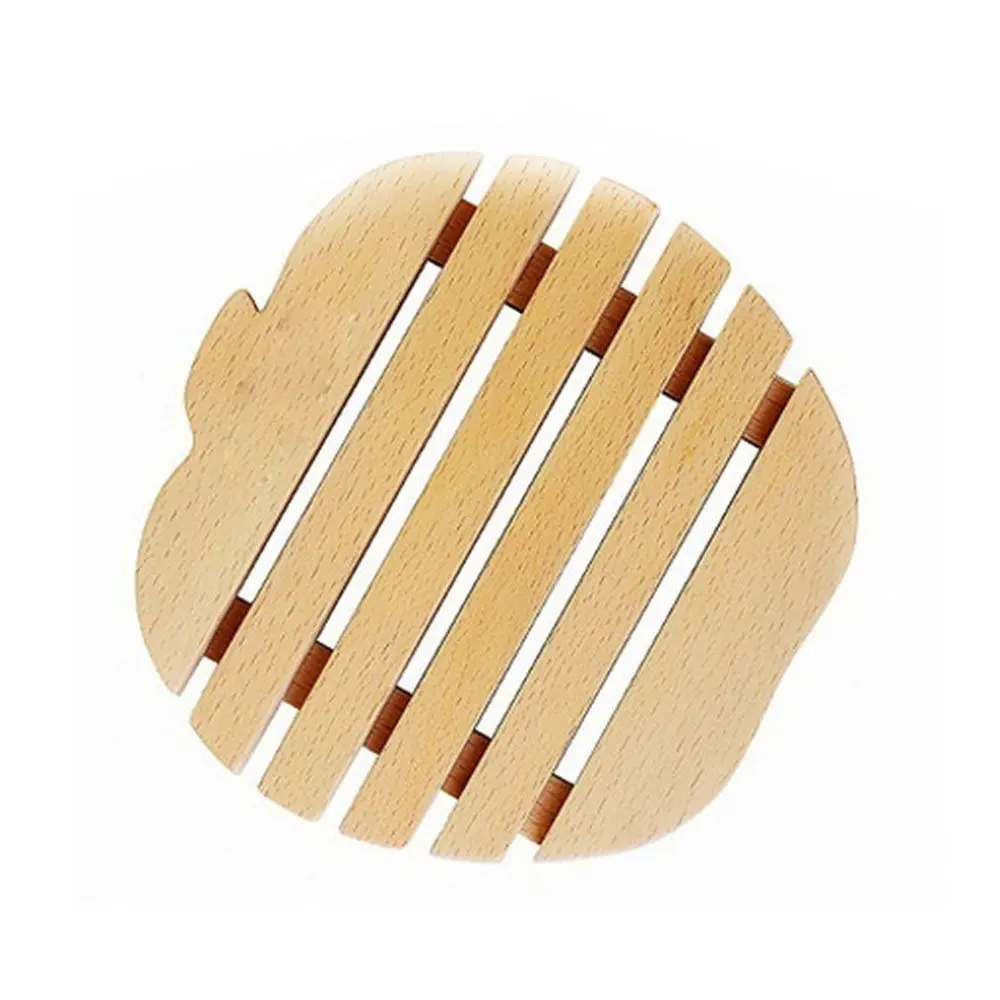 Wooden hot pads, potholders, heat protection, heart shape pads, Easy to