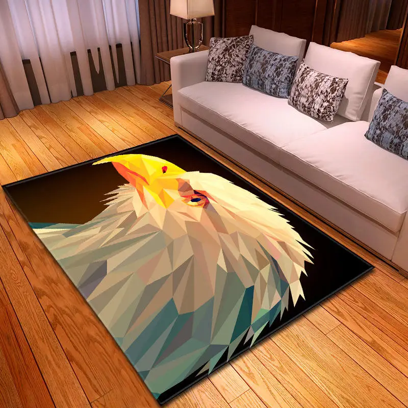 

3D Abstract Painting Animal Print Carpet Hallway Doormat Rectangle Anti-Slip Bathroom Solid Large Rug Mat Home Decoration
