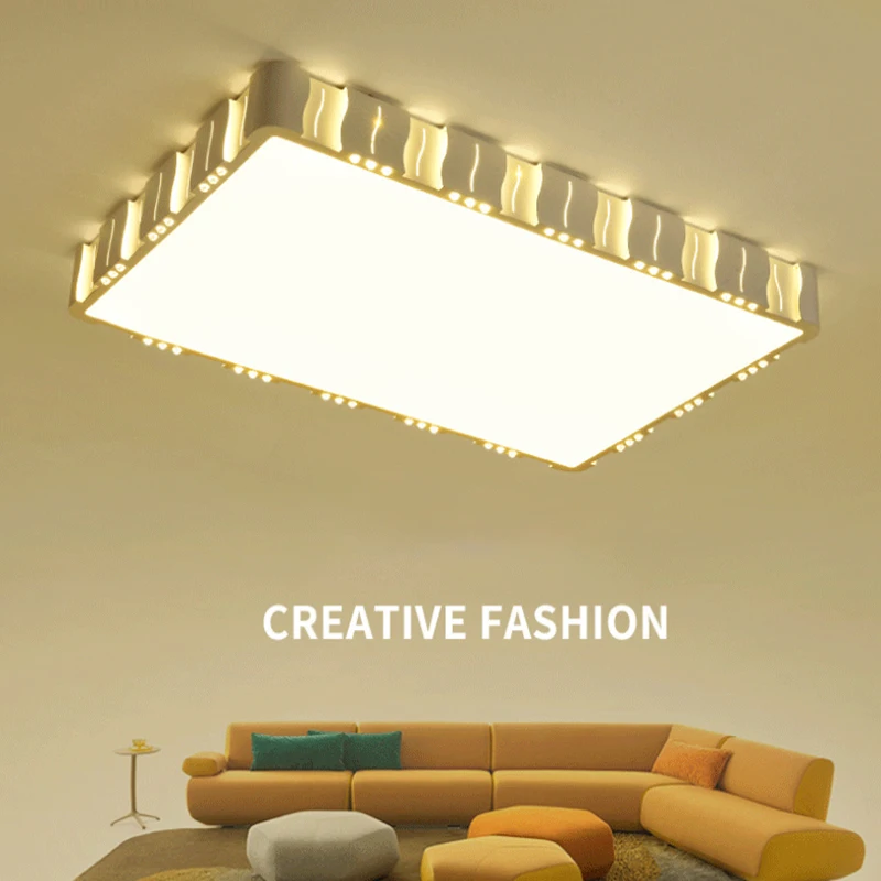 

Nordic led lamps modern minimalist rectangular home atmosphere stripes creative bedroom room lamp living room ceiling lamp