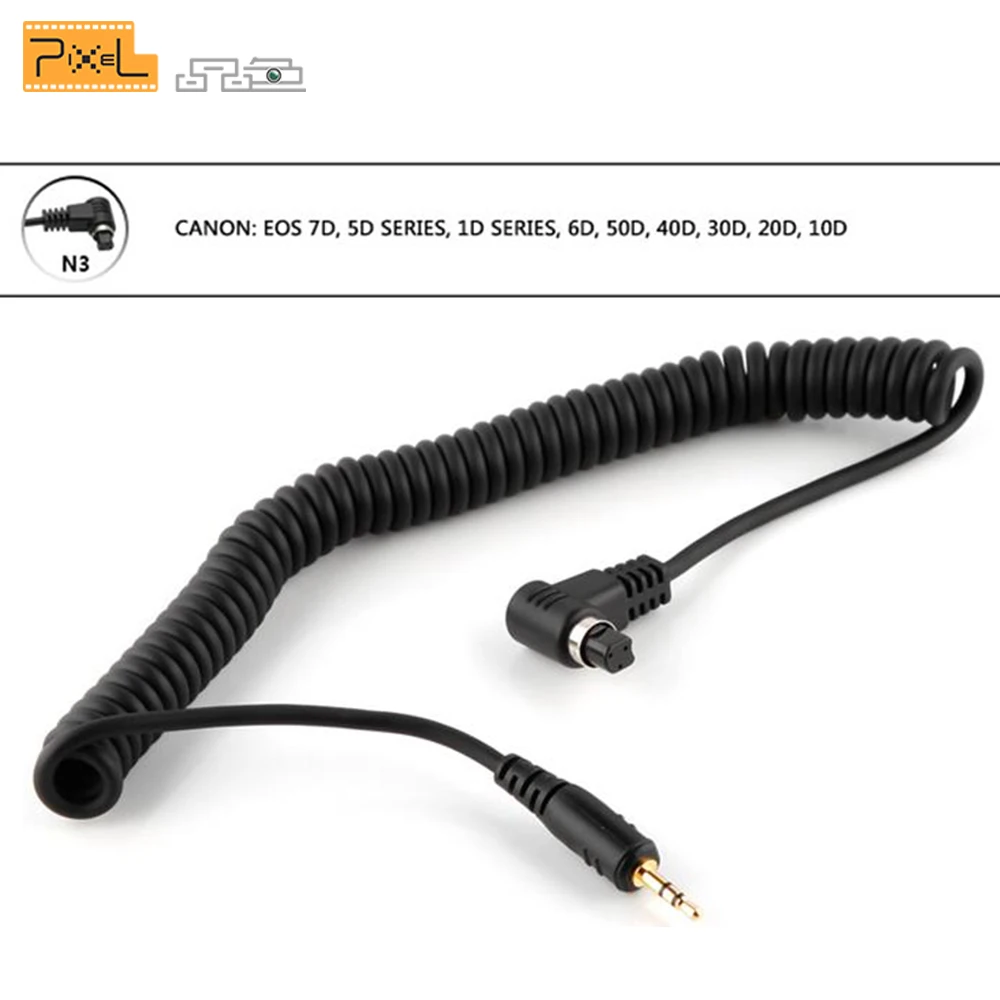 

PIXEL CL-N3 Remote Control Shutter Release Cable For Canon EOS 7D 6D 5D 1D 50D 40D 30D 20D 10D , TC-252 TW-283 TF-361 RW-221 T8