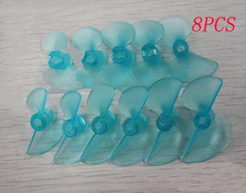 

8PCS RC Boat Accessories 3.17mm Shaft Propeller D 27/30/32/35mm P40 PC Blue-Transparent 2 Blade CW Paddle for Nitro