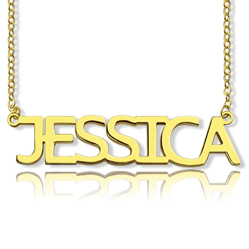 Costume Name Necklace for Women Personalizable Letter Chain Jessica