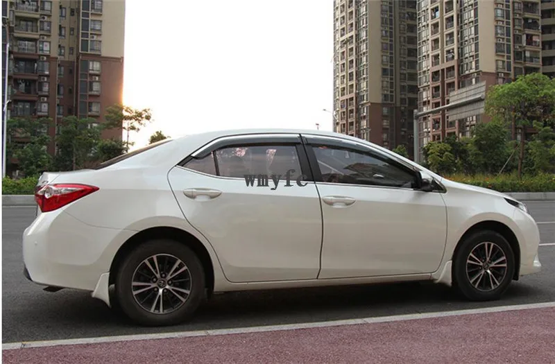 Для Toyota Corolla оконные солнцезащитные козырьки вентиляционные дефлектор тени защита дефлекторы окон 4 шт