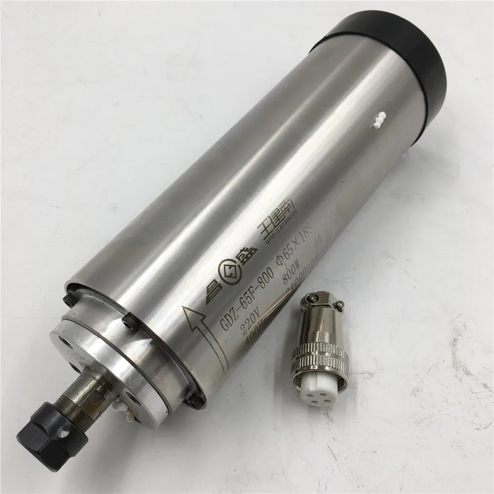 0.8KW CNC ER11 Spindle Motor 800W Air cooled 24000rpm High Speed 220V