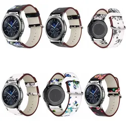 Шарф с национальным узором кожаный ремешок для samsung gear 2 s3 Zenwatch 1 2 huawei 2 Классический Huami amazfit 2/1 браслет