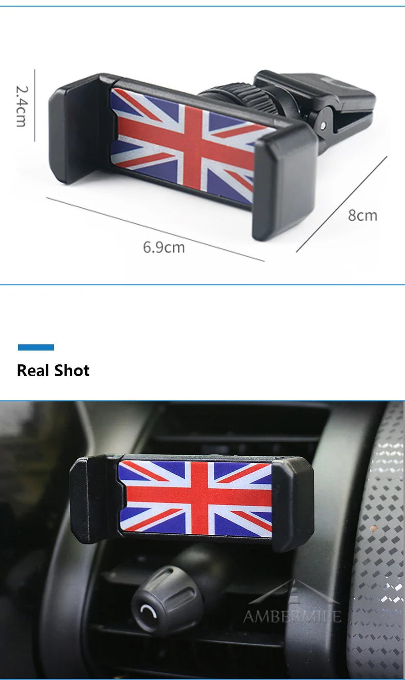  Mini Cooper Accessories Car Phone Holder Air Vent Phone Mount R50 R53 R55 R56 R60 R61 F54 F55 F56 F60  (5)