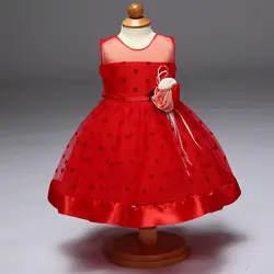 Розничная продажа, элегантное платье из тюля в горошек в классическом стиле для девочек на день рождения, Элегантное свадебное платье с