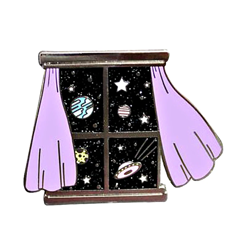 

Galaxy window pin starry sky badge
