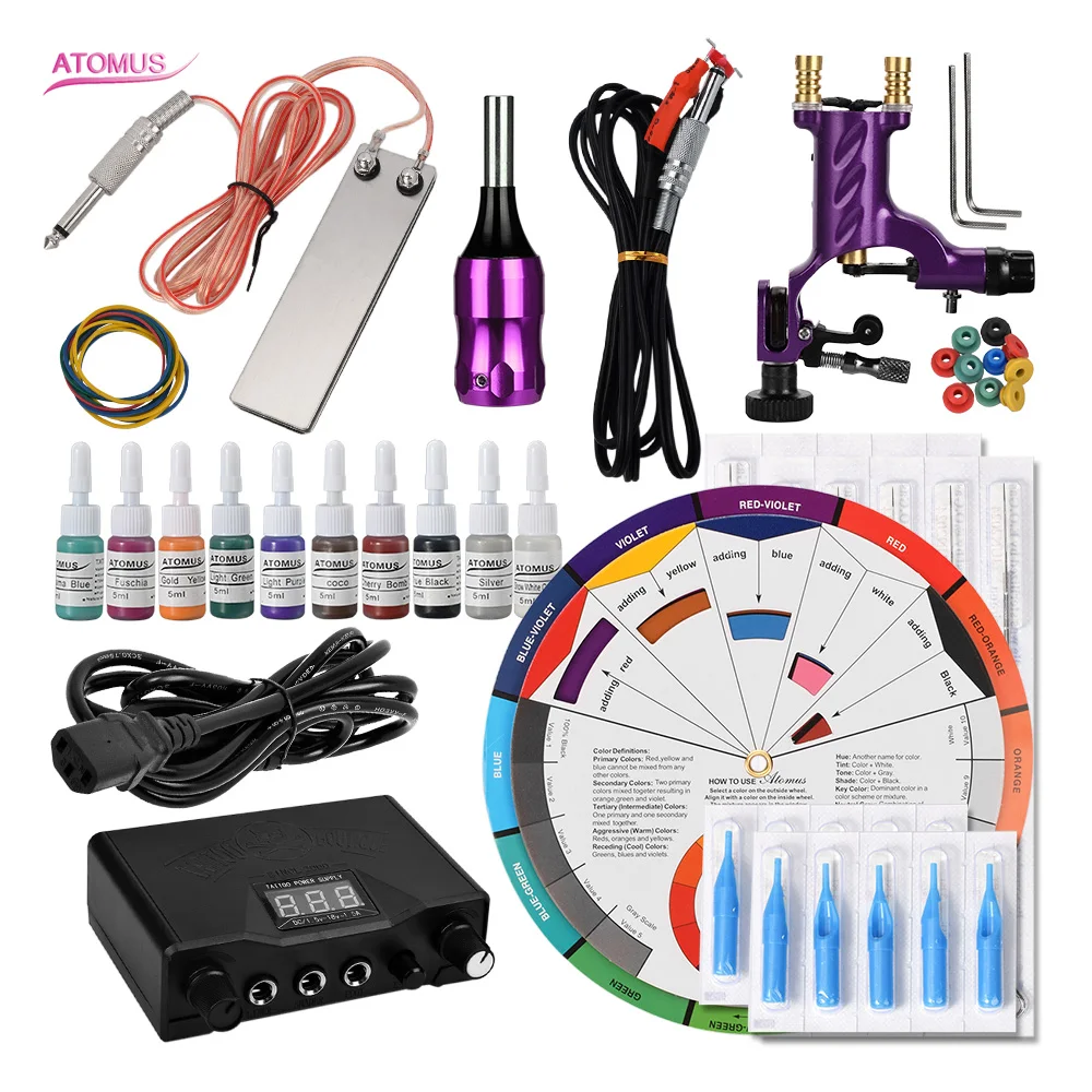 

Tattoo Machine Rotary Kit Equipamento Support Machine A Tatouer Tatoo Set Rotary Pedal Beginner Maquinas Tatuar Rotativas Kits