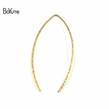 

BoYuTe 100Pcs 0.8*20*44MM Metal Copper Carved Wire Accessories Parts Diy Hand Made Jewelry Findings Components