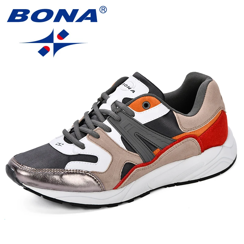 $31.02 BONA New Men Mesh Breathable Running Shoes Suede Microfiber Autumn Men Training Footwear Chaussures Homme Zapatillas Deporte
