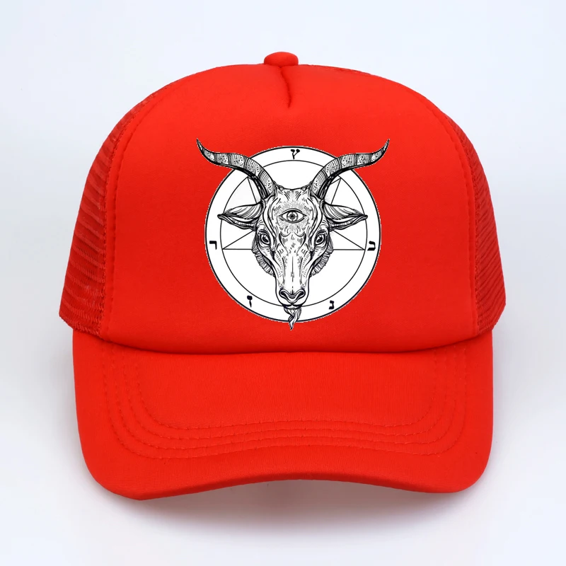 Бейсболка с изображением Сатанинского козла Baphomet мультяшным принтом Женская