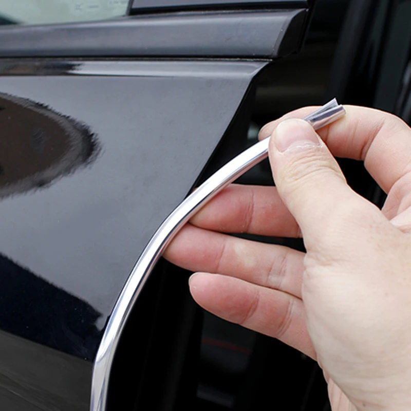 

6mm 3m car chrome decorative strip sticker silver for Ford Focus Fusion Escort Kuga Ecosport Fiesta Falcon EDGE/Explorer/EXPEDIT