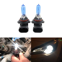 2x9012 HIR2 bombillas halógenas 55W 6500K Xenon blanco claro coche-estilo de los faros de coche 9012LL HIR2 PX22d bombillas de faro delantero de coche