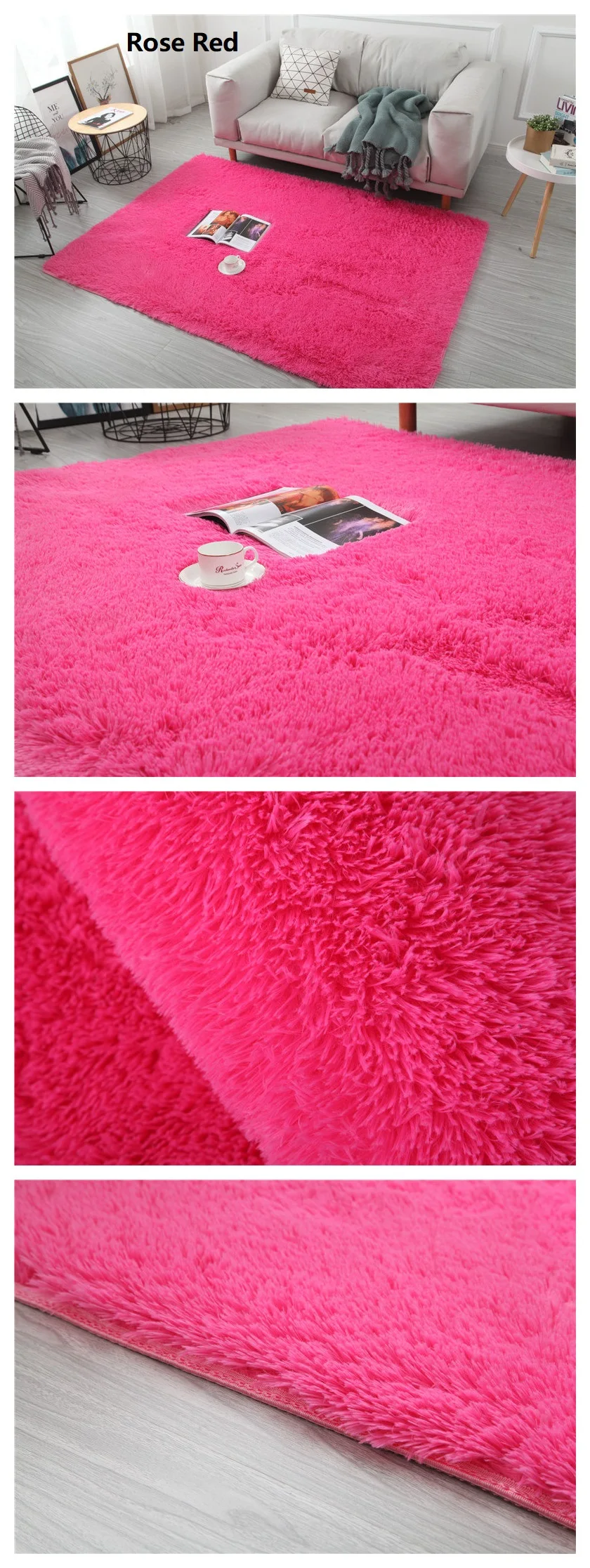 Коврик для гостиной/спальни, противоскользящий мягкий, 150 см * 200 см, ковер, современный коврик, белый, розовый, серый, 11 цветов