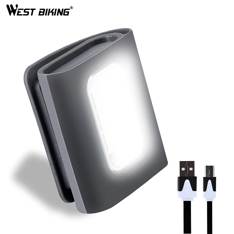 

WEST BIKING Sport Running Light LED Safety Warning Light USB Charge Chest Lamp 4 Modes Portable Reflective Clip Night Flashlight